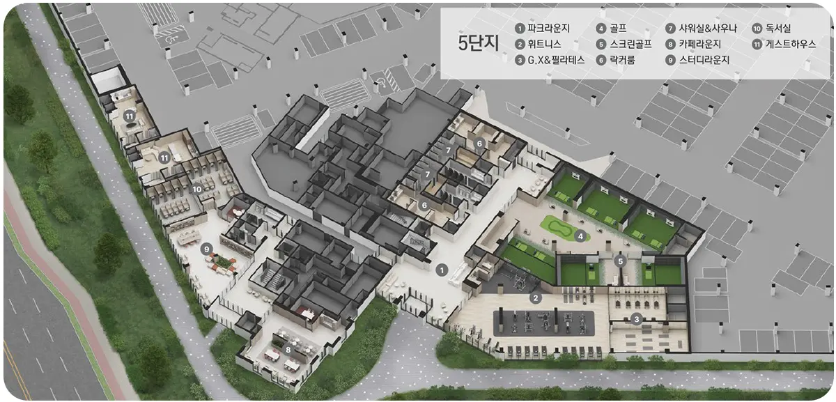 지하 1층 커뮤니티시설 설계도